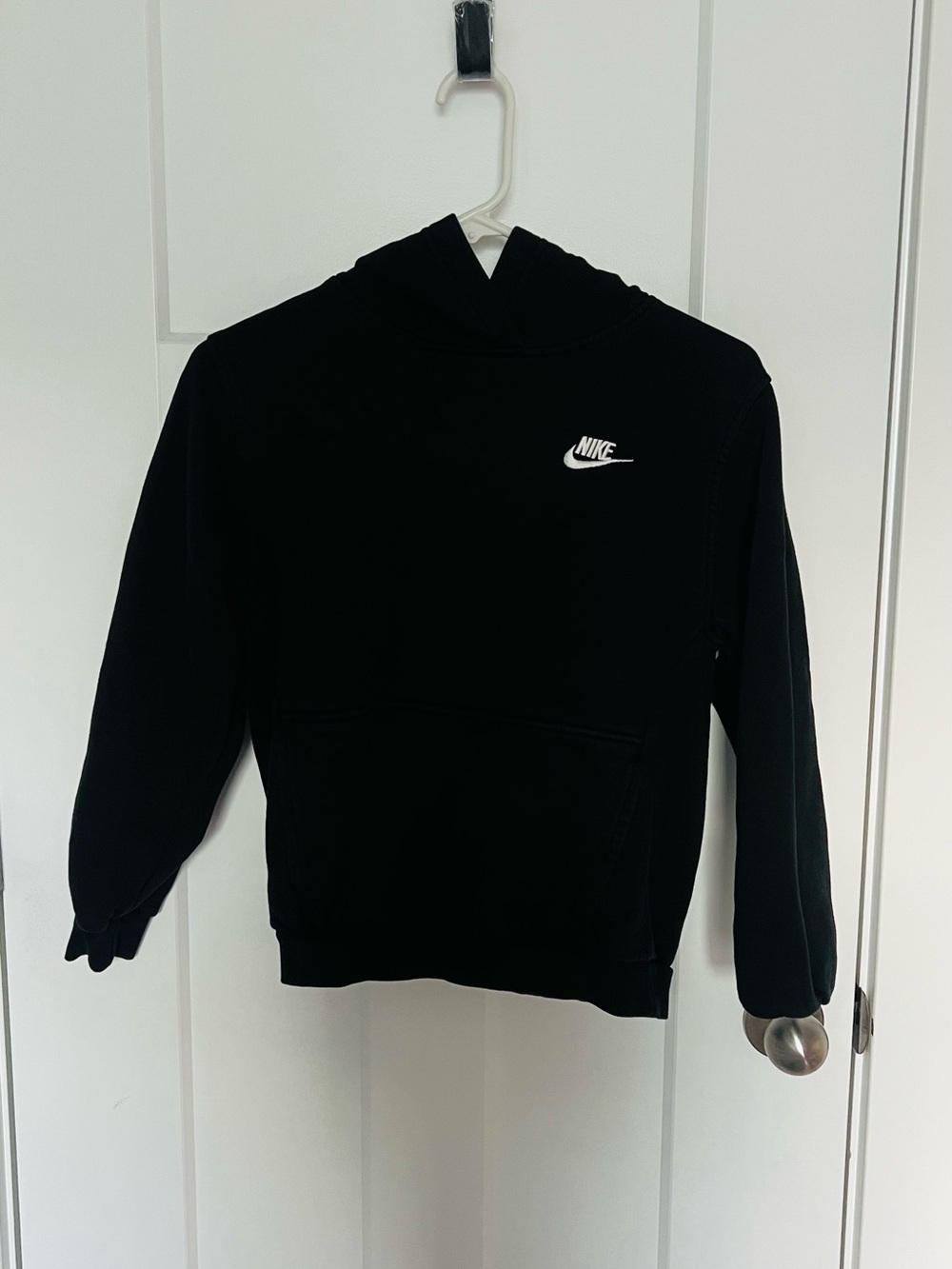 Nike Black Hoodie with White Swoosh Logo